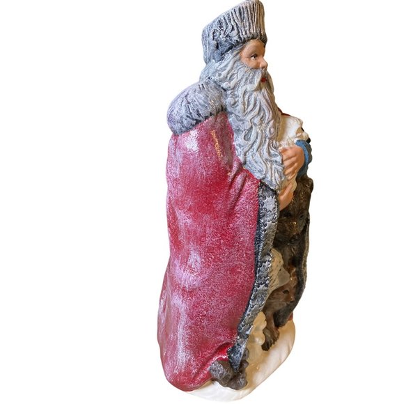 Ceramic Santa with Animals Figurine Homemade Christmas Decor - Picture 5 of 14
